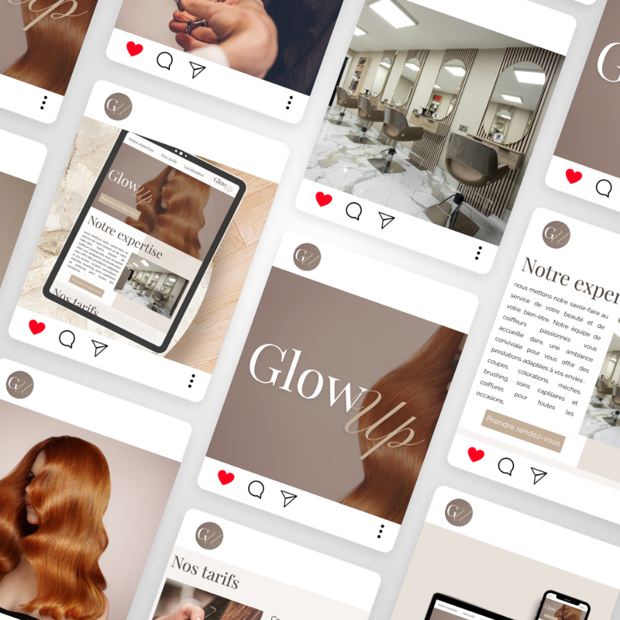 réseaux sociaux Glow Up 19C